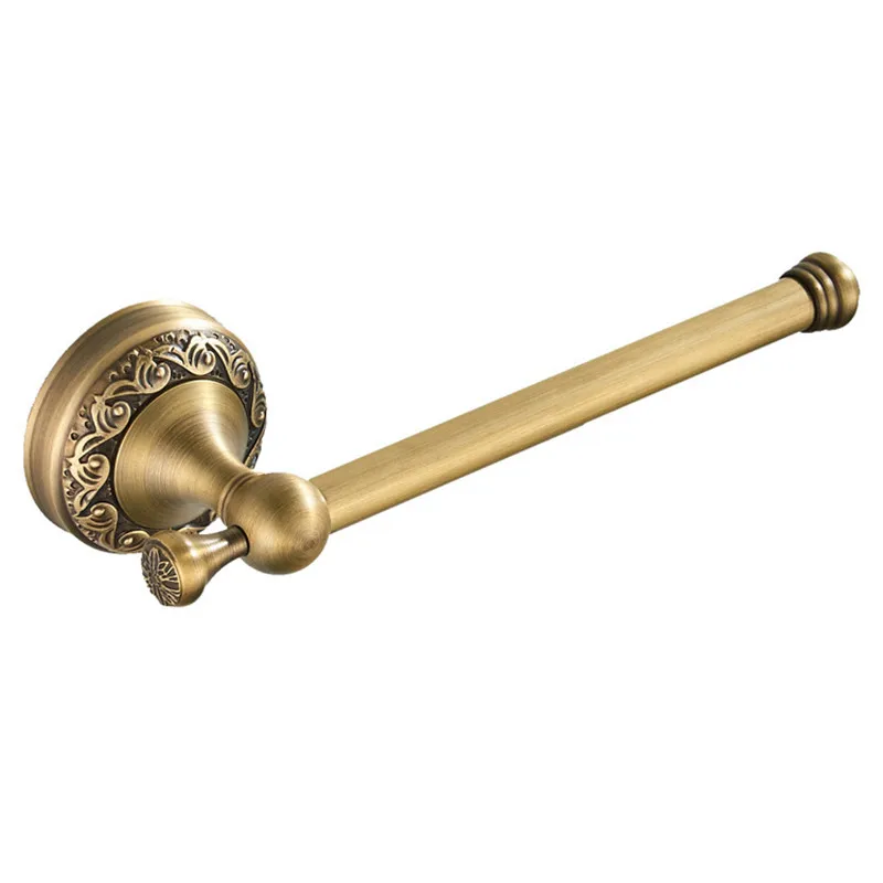 Bathroom accessories paper towel holder Antique copper process simple roll bar European style toilet paper holder