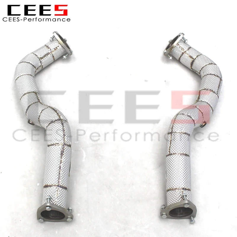 CEES Downpipe Pipes For Porsche 718 Cayman GT4 RS 4.0L 2023-2024 Racing Exhaust Pipe Stainless Steel Car Exhaust System