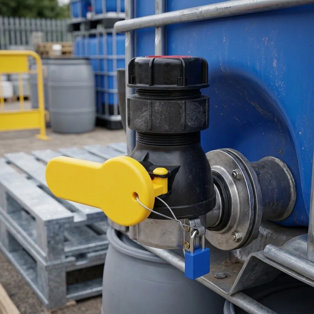 62mm Coarse‑Thread Tank Valve Adapter, Practical Drain Ball Valve Fitting For Liquid Container Pipeline Connection Needs
