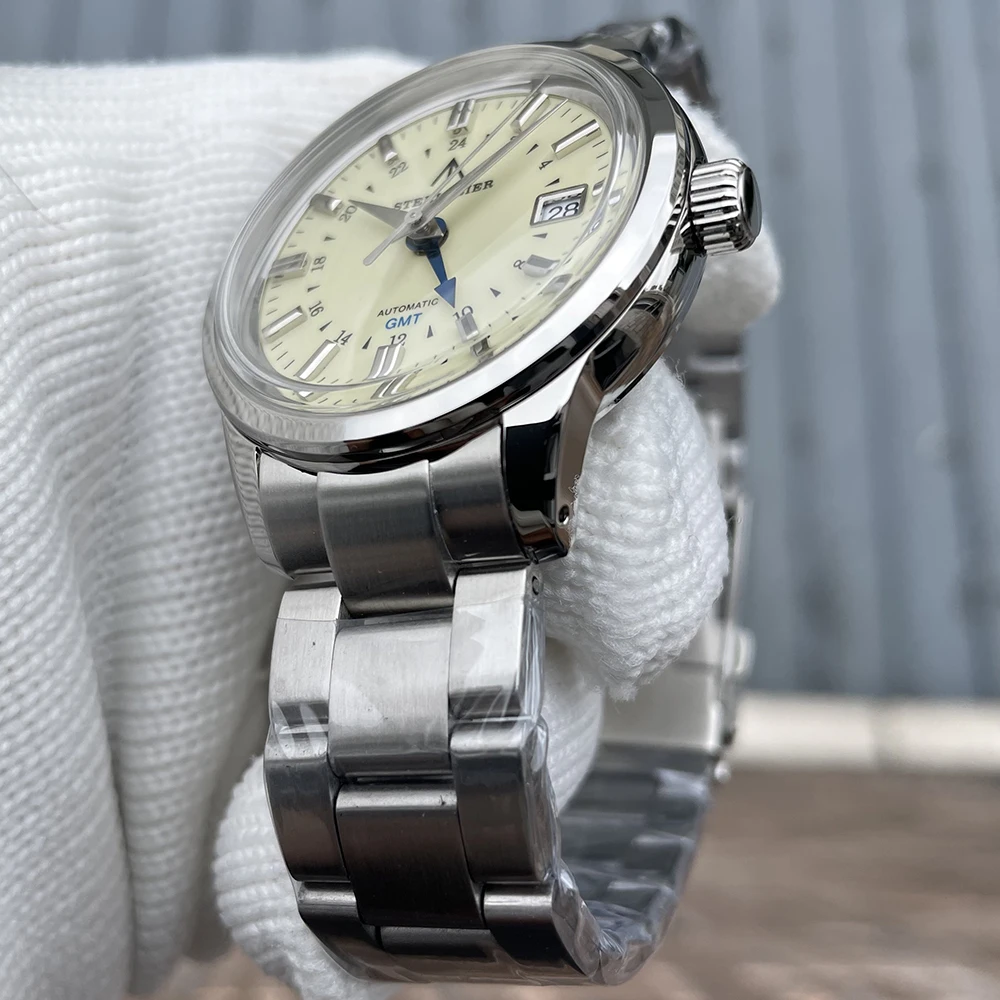 STEELFLIER 公式 SF791 新しい GMT 腕時計 4 ポインターサファイア