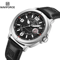 NAVIFORCE  High Quality PU Band Calendar Male Wristwatch Brand Men Quartz Watch Auto Date Display Waterproof Clocks Reloj Hombre