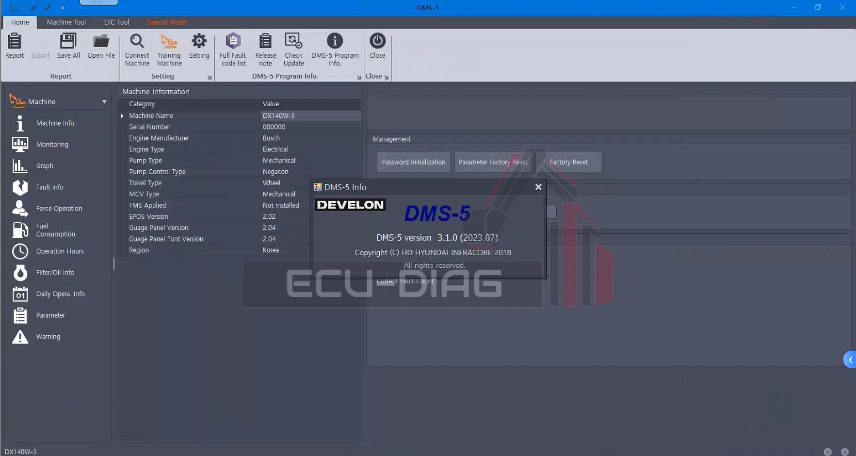斗山 uVIM オリジナルモデル通信インターフェーススキャナキットヘビーデューティフォークリフトショベルローダー診断ツール検出器