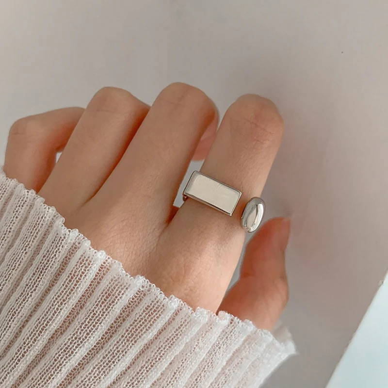 Women's 925 Sterling Silver Retro Open Ring, Unique Design