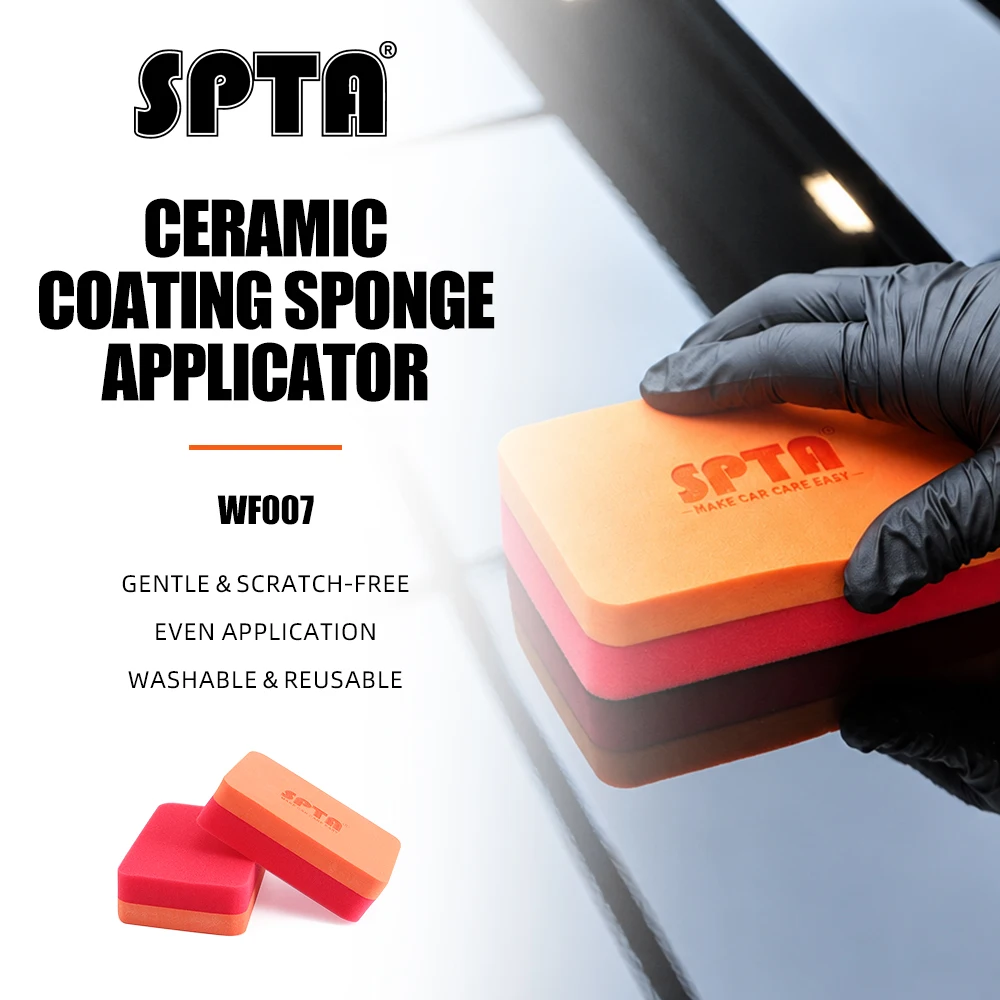 SPTA 1Pc Hand Polishing Sponge Foam Pads Car Coating Pad Car Cleaning Sponge Applicator Pads For Car Paint Waxing