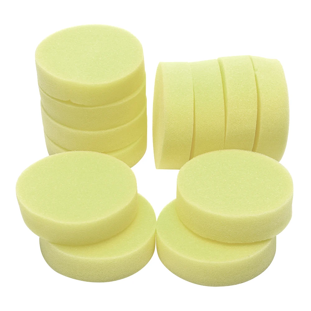 12PCS/Set Applicator Pads Polish Sponge Cleaning Tools Car Wax Foam Sponges Auto Care Round Car Body Glass Wash Sponge