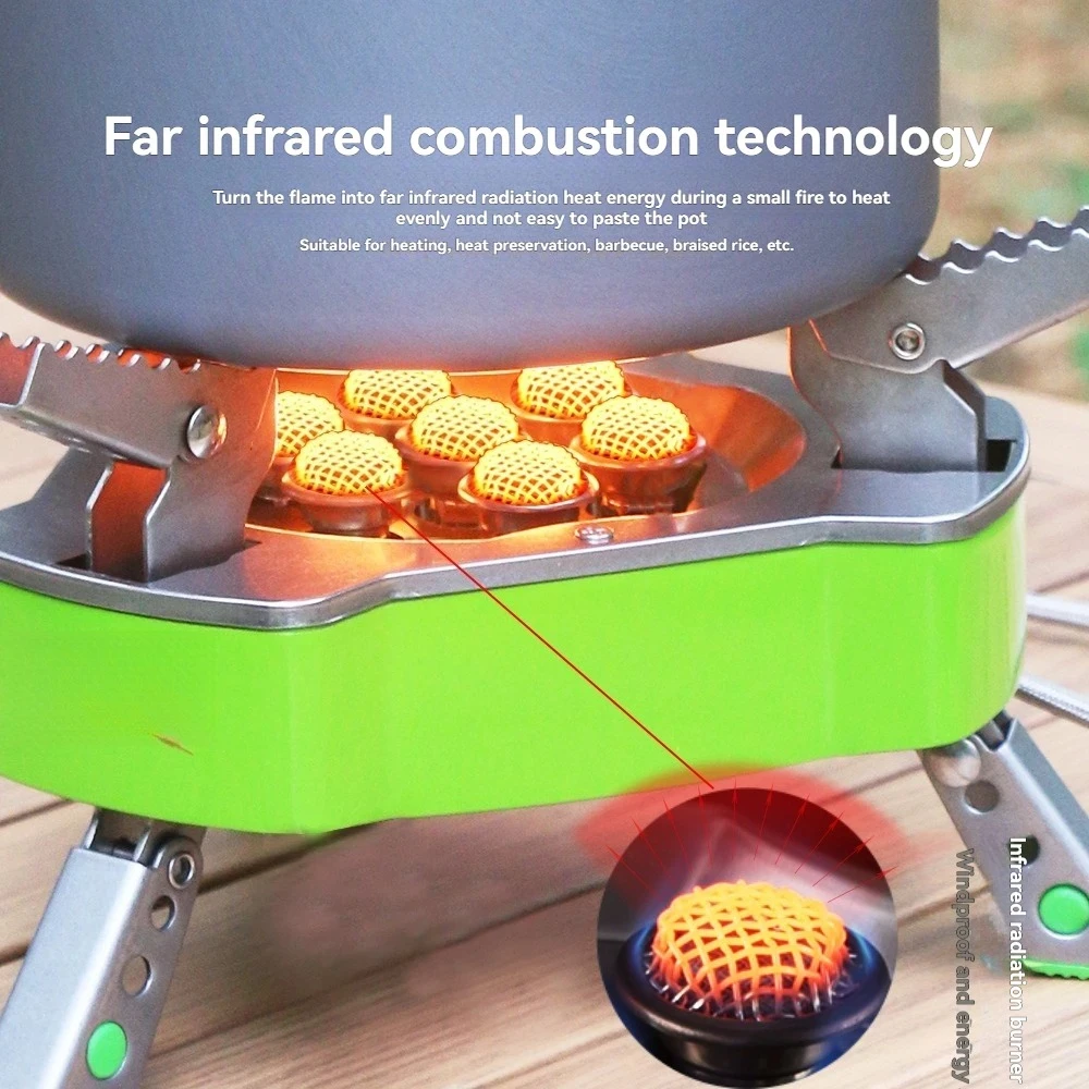 

9800W High Power Camping Stove Portable Backpacking Propane Butane Powerful Outdoor Burners BRS-71A Seven Star Stove for Hiking
