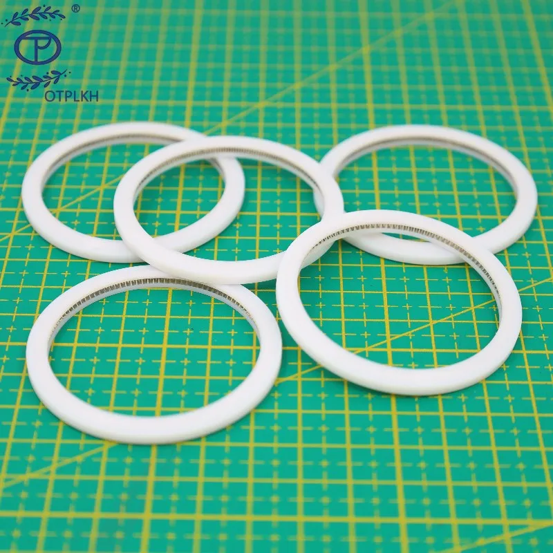 

End face spring inner seal polytetrafluoroethylene V-shaped stainless steel spring PTFE seals factory customized