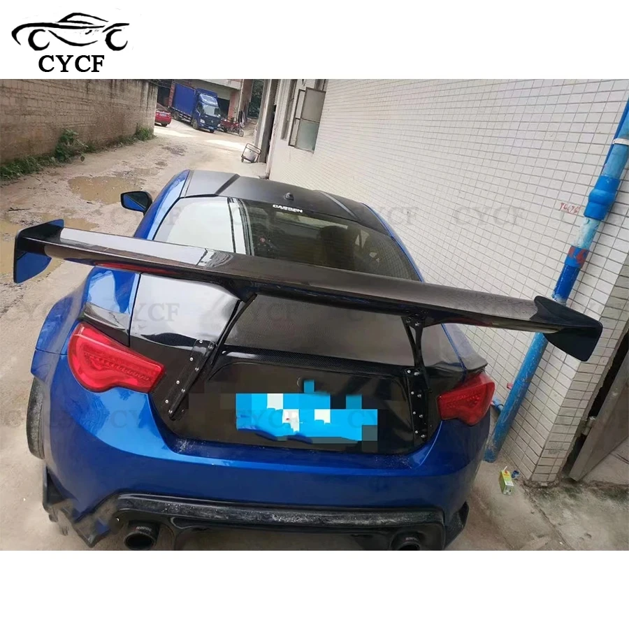 For Toyota GT86 Subaru BRZ Greddy style Carbon Fiber Spoiler Tail fins Auto Car Rear Trunk Spoiler Wing 2012-2019 body kit