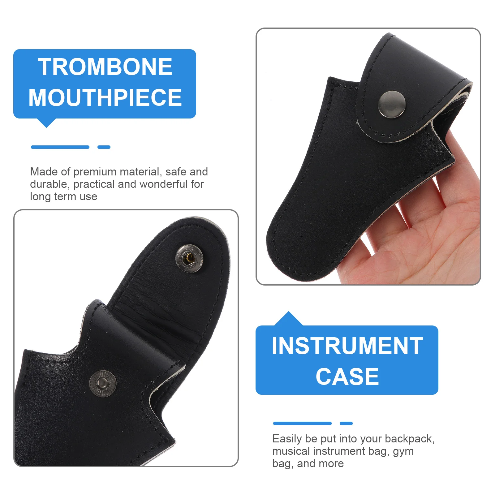 

Premium Mouthpiece Storage Bag Lightweight Non- Musical Instrument Protector Pouch for Horn Instrument Accessories