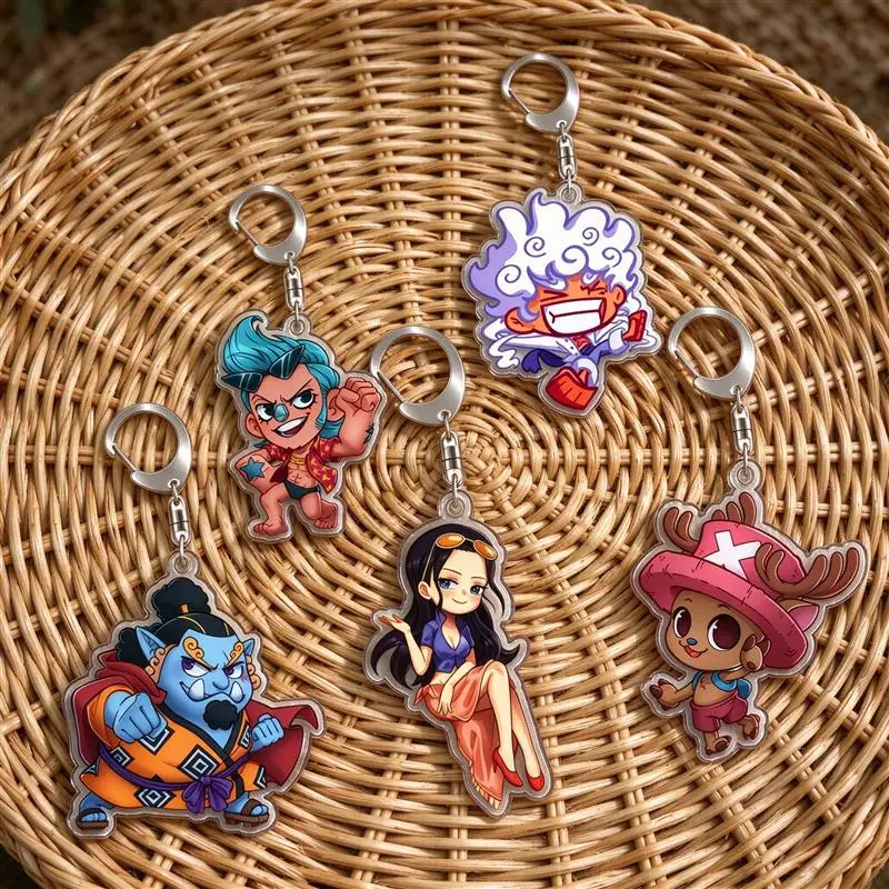Transparent Smooth edge Vivid pattern Cute Anime Acrylic Keychain Double Sided Printed Cartoon Key Charm Acrylic Keychain 5cm