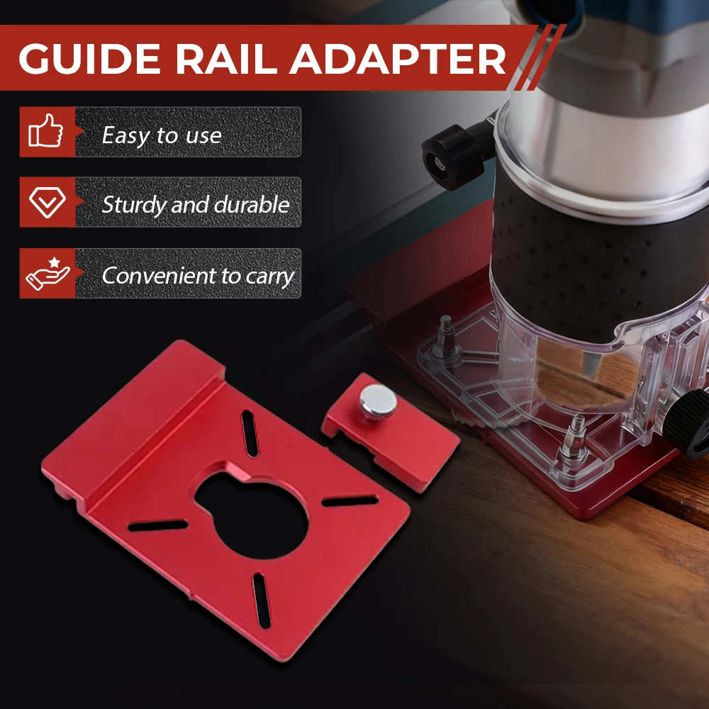 مجموعة واحدة من محول السكك الحديدية الدليلية، دعامة مساعدة من سبائك الألومنيوم بخط مستقيم مع محدد متوافق مع معظم أجهزة التوجيه #1