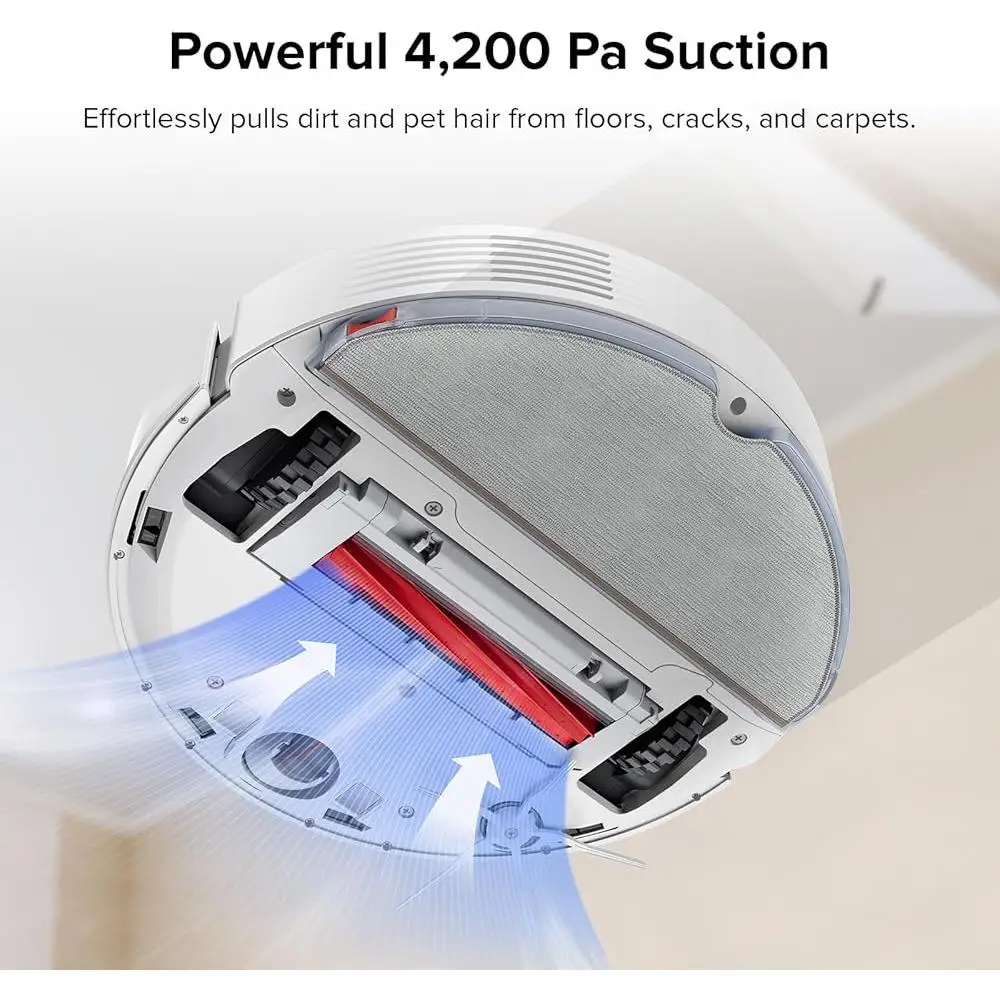 Q7 Max Robot Vacuum Mop 4200Pa Suction LiDAR Navigation No-Go Zones App Control 30 Water Flow Levels Smart Mapping Voice Control