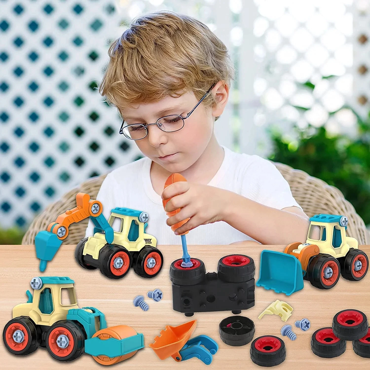 DIY Demontage Engineering Auto Spielzeug für Kinder mit Mutter Montage Puzzle und Schiebe Ausgrabung Demontage Funktion