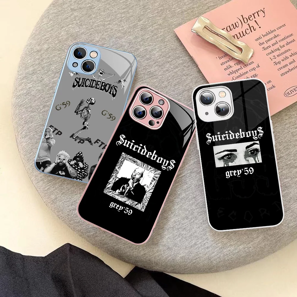 S-Suicide-boys band Phone Case For iPhone 14 13 12 Mini 11 Pro XS Max X XR 14 Plus Tempered Glass Cover