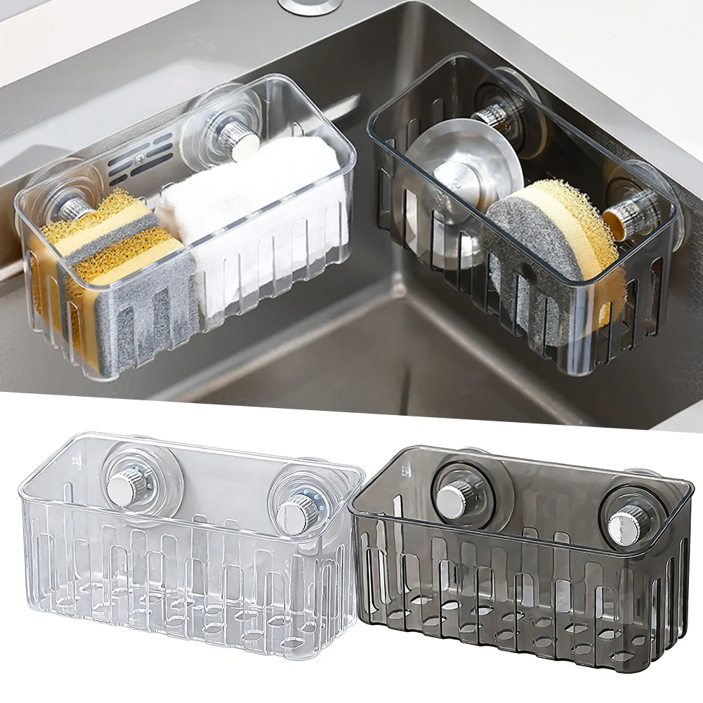 Küchenspüle-Saugnapfhalter, Wasserhahn-Abflussregal, multifunktionales Spülbeckenregal, verstellbarer Spülbecken-Organizer für Badezimmer und Küche