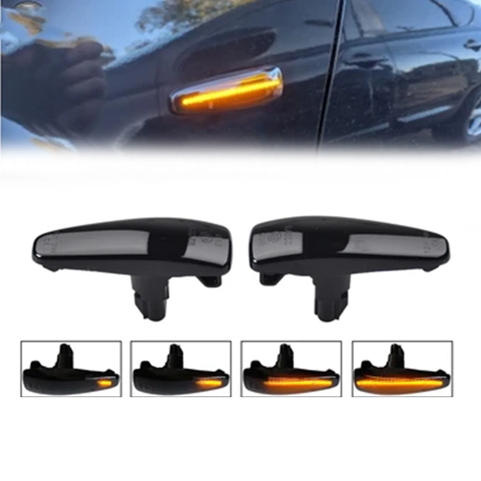 8351A001 ديناميكية بدوره إشارة الجانب ماركر ضوء متسلسل لميتسوبيشي لانسر أوتلاندر سبورت ASX ميراج #2