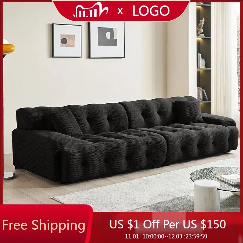 

Lazy Black Modern Sofa Large Armless Foam Reading Daybed Chaise Sofa Puffs Lazy Lazzy Salon Meuble Furniture For Room