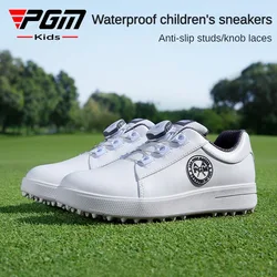 PGM Children's Golf Shoes Autumn/Winter New Youth Shoes Knob Lace Sports Breathable Anti slip Waterproof