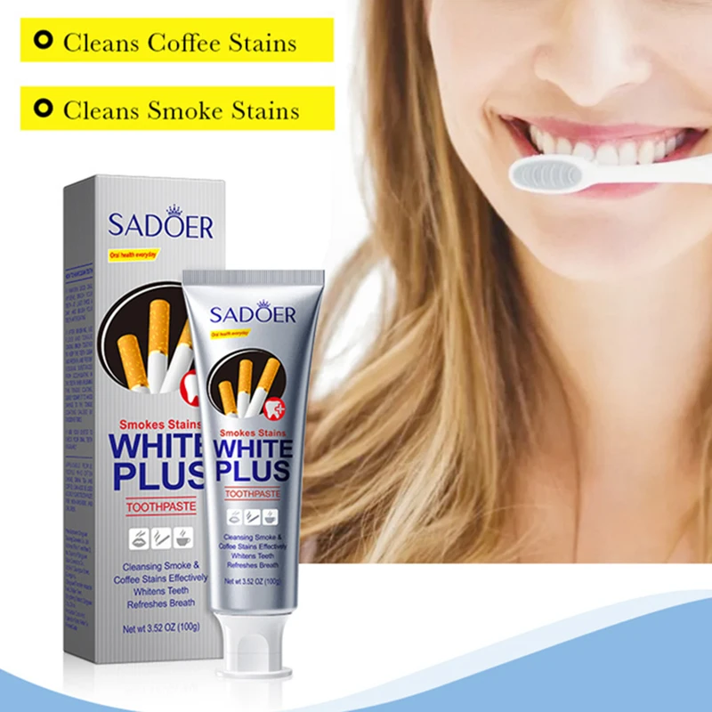 Teeth Whiten Toothpaste Fast Remove Plaque Smoke Coffee Tea Stains Clean Oral Hygiene Fresh Breath Bleaching Dental Tools Care