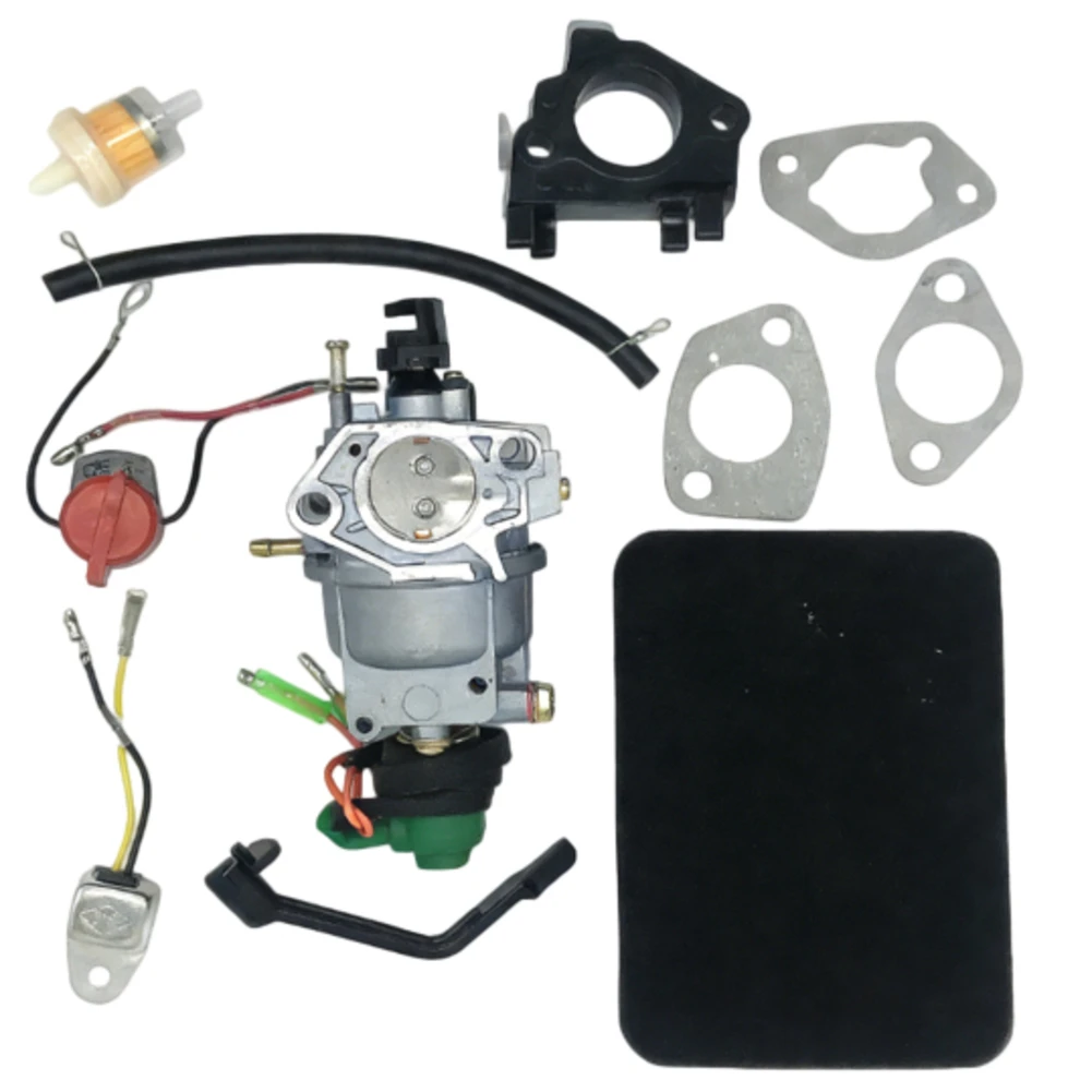 

1 Pcs Carburetor Kit For GX340 188F 190F Engines 11HP-16HP Metal Construction Optimized Fuel Flow Lawn Mower Accessory