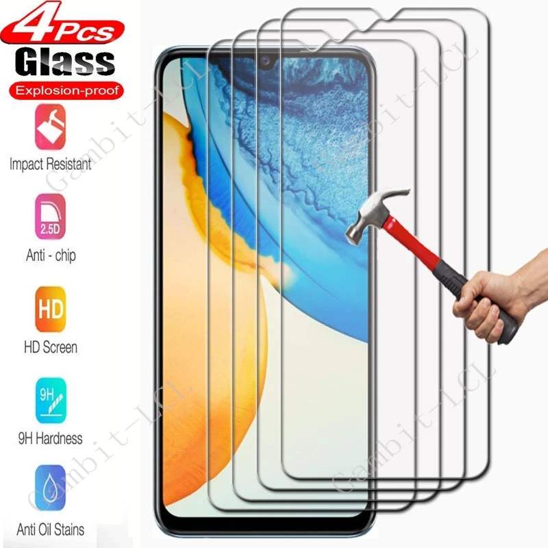 4PCS For vivo Y31 Y31s Y33s 4G 5G Y33 Y35 Y36 Y38 Y51 Y52 Y53S Y55 Y56 Y70 Y72 Y72t  Screen Protector Tempered Glass Film Cover