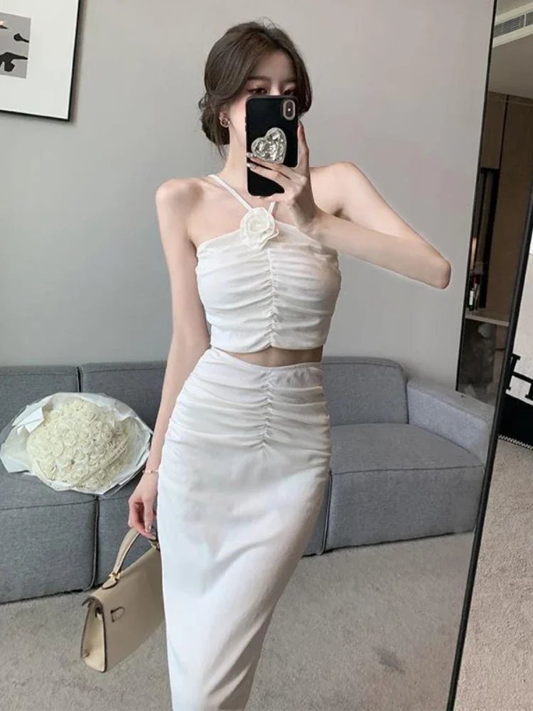 

Hot Girl Women's Two Skirt Piece Set Y2k Streetwear Luxury Designer Clothing New Matching The Function Co Ord Female Outfits