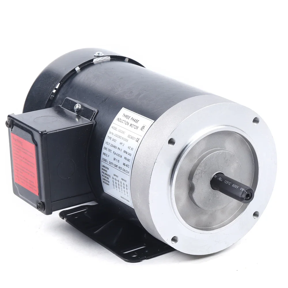 230 / 460V 2  Electric 3 Phase Motor 56C Frame 60 Hz 3450 RPM TEFC 208