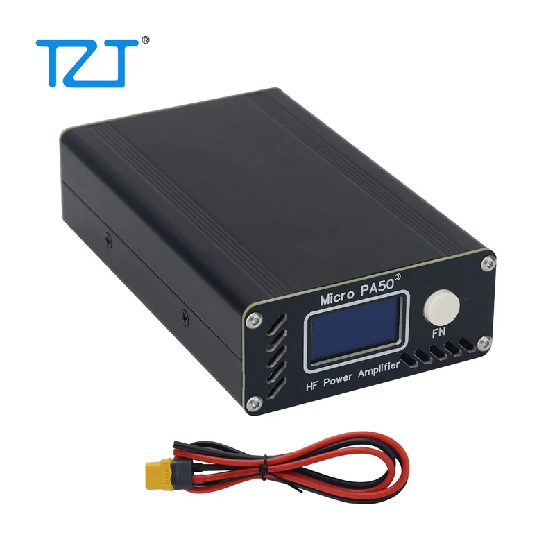 TZT Micro PA50-3 Third Generation Portable 50W 3.5MHz-30MHz RF Shortwave Power Amplifier LPF Filter OLED Display