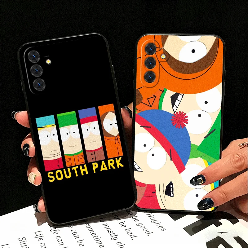 Cartoon S-South P-Parkes Silicone Phone Case for Samsung A17 A16 A15 A14 A13 A57 A56 A55 A54 A53 A37 A36 A35 A34 A33 A27 A26 A25