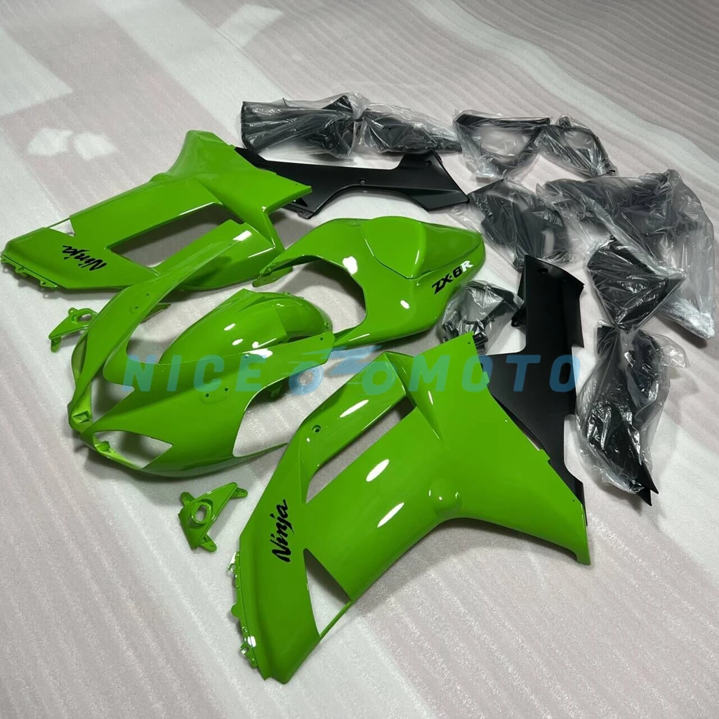 Nieuwe Abs Voor Ninja Zx6r 600 2007 2008 Zx-6r Zx 6r 636 07 08 Kuip Kit Carrosserie Cowl Helder Zwart