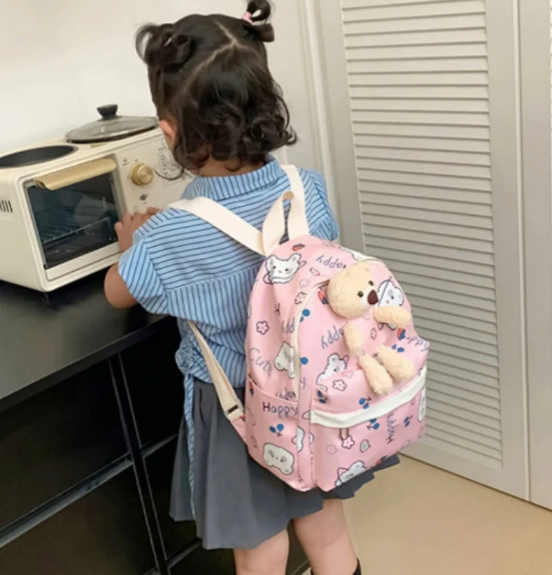 Mochila personalizada para niños, mochila de viaje ligera con dibujos animados para guardería, aperitivos para niñas