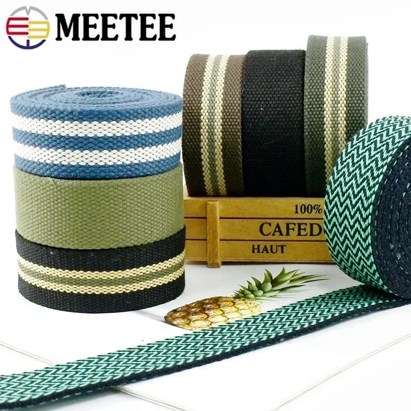 1/2/3Meters 38mm 3.5mm Thick Cotton Webbing Tapes for Strap Handbag Ribbon Backpack Belt Band Luggage DIY Bag Sewing Accessories