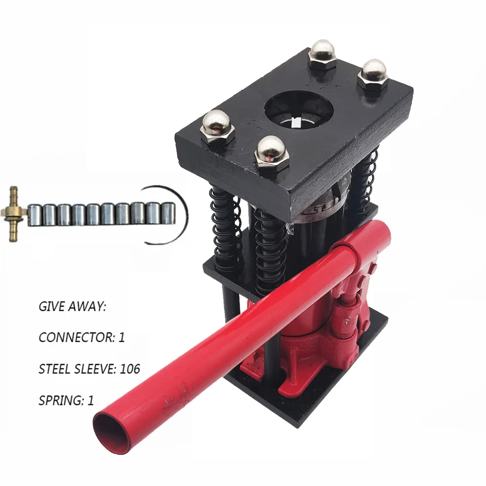 D-type 8-tooth Hand Plastic Hose Crimper Hose Crimping Tool Benchtop Hydraulic Clamp High Pressure Tube Crimping Machine 12~20mm