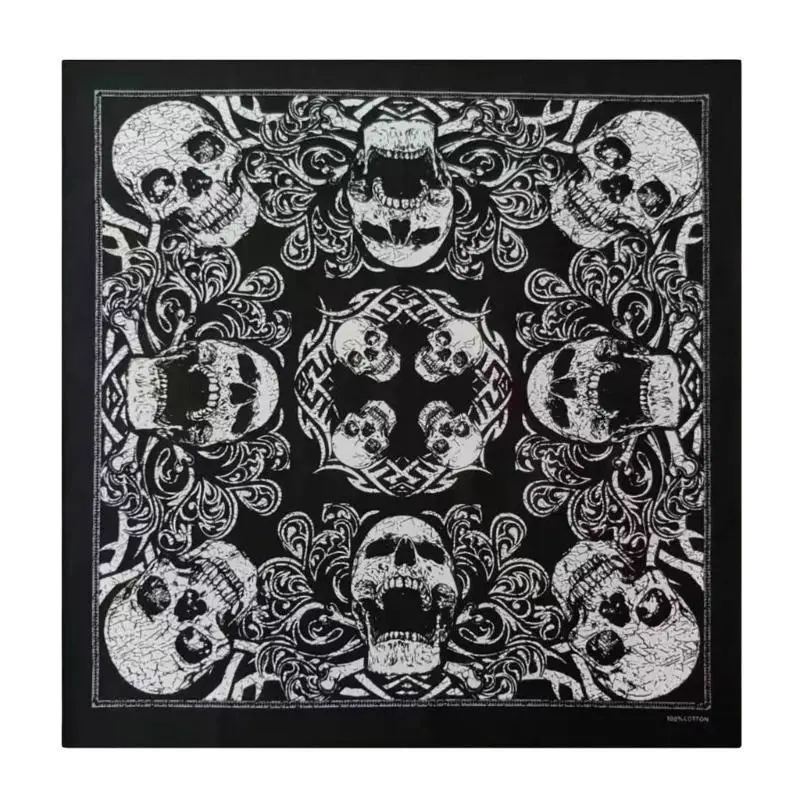 39BD Erwachsene Unisex Radfahren Halstuch Western Skull Print Bandanas für Street Dance – Detail 9