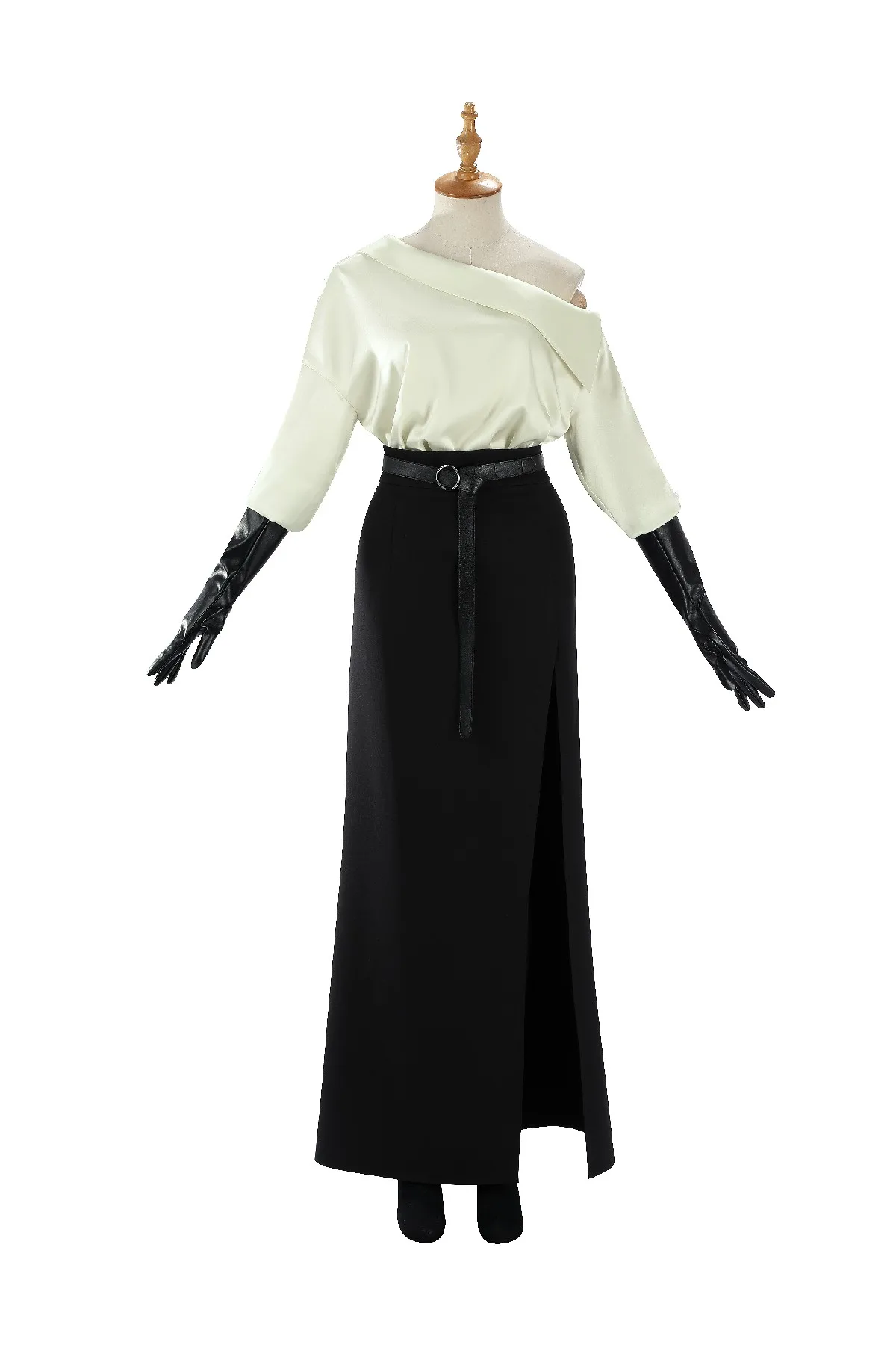 

Grace Ashcroft Cosplay Costume Woman Disguise Top Dress White Black Suit Halloween Carnival Party Clothing