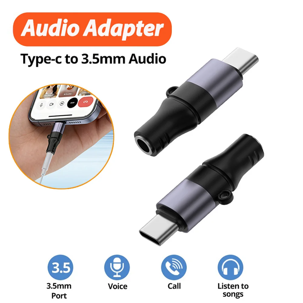 

Новый аудиоадаптер Mini USB C DAC Type-C «папа» на 3,5 мм Aux «мама» для проводных наушников для iPhone 17/16/15 Samsung Xiaomi