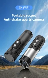 4K Anti-shake Action Camera APP Control Waterproof Bike Motorcycle Helmet Camera Sport DV Wireless WiFi Video Recorder Dash Cam