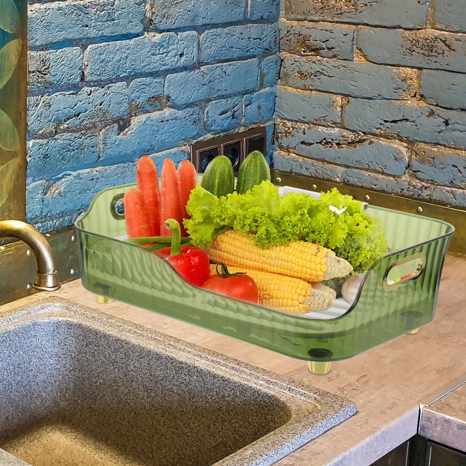 

Transparent PET PP Dish Drying Rack Plate Bowl Holder Drainer Sink Kitchen Organizer Storage Racks Plates Bowls
