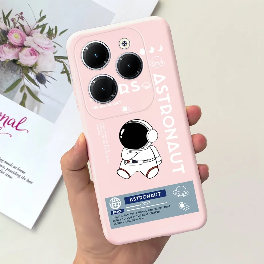 For Infinix Hot 40 / Hot 40 Pro X6836 X6837 Phone Case Soft Silicone Cartoon Painted Cover For Infinix Hot 40i Hot40 Pro Coque