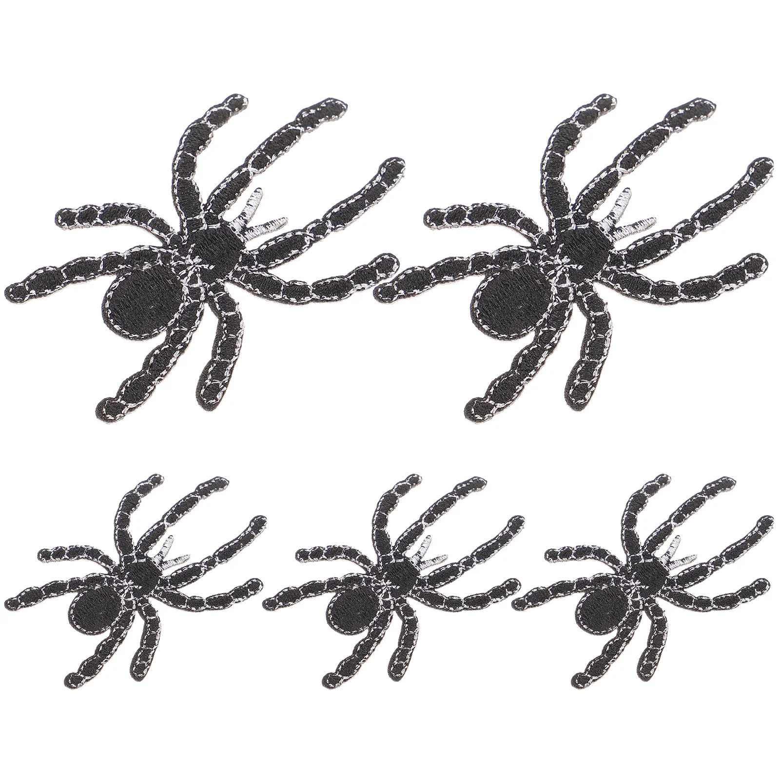 

5 Pcs s Clothes Patches Spider Embroidered Earrings Sew on Applique