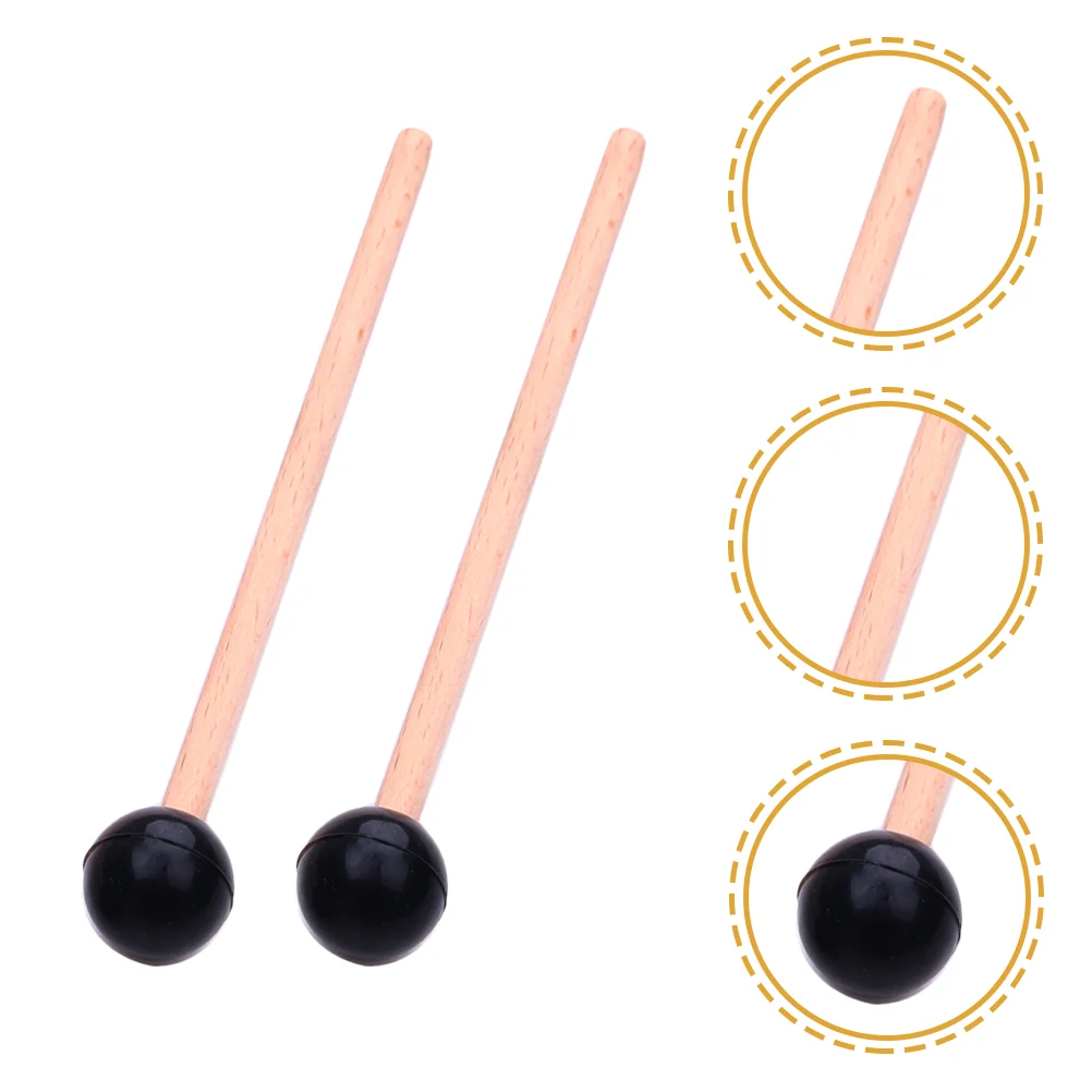 

2 Pcs Xylophone Ethereal Drum Hammer Percussion Stick Sticks Liquid Crystal Tongue Mallets Instrument Wooden Marimba Man