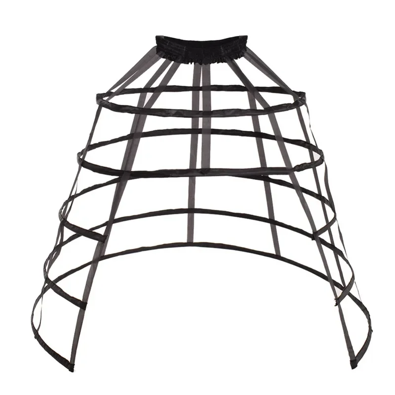 Cage Hoop Skirt Bustle Petticoat Victorian Ball Dress Vintage Dance Party A Line Frame Crinoline Pannier Underskirt Slip