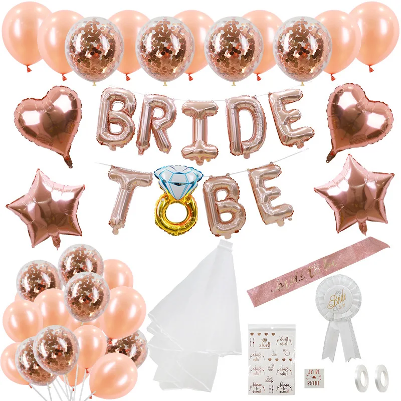 

Wholesale Hen do Party Decoration Foil Ballons Rose Gold Ballons Confettis Ballons Enterrement de Vie de Jeune Fille Acces