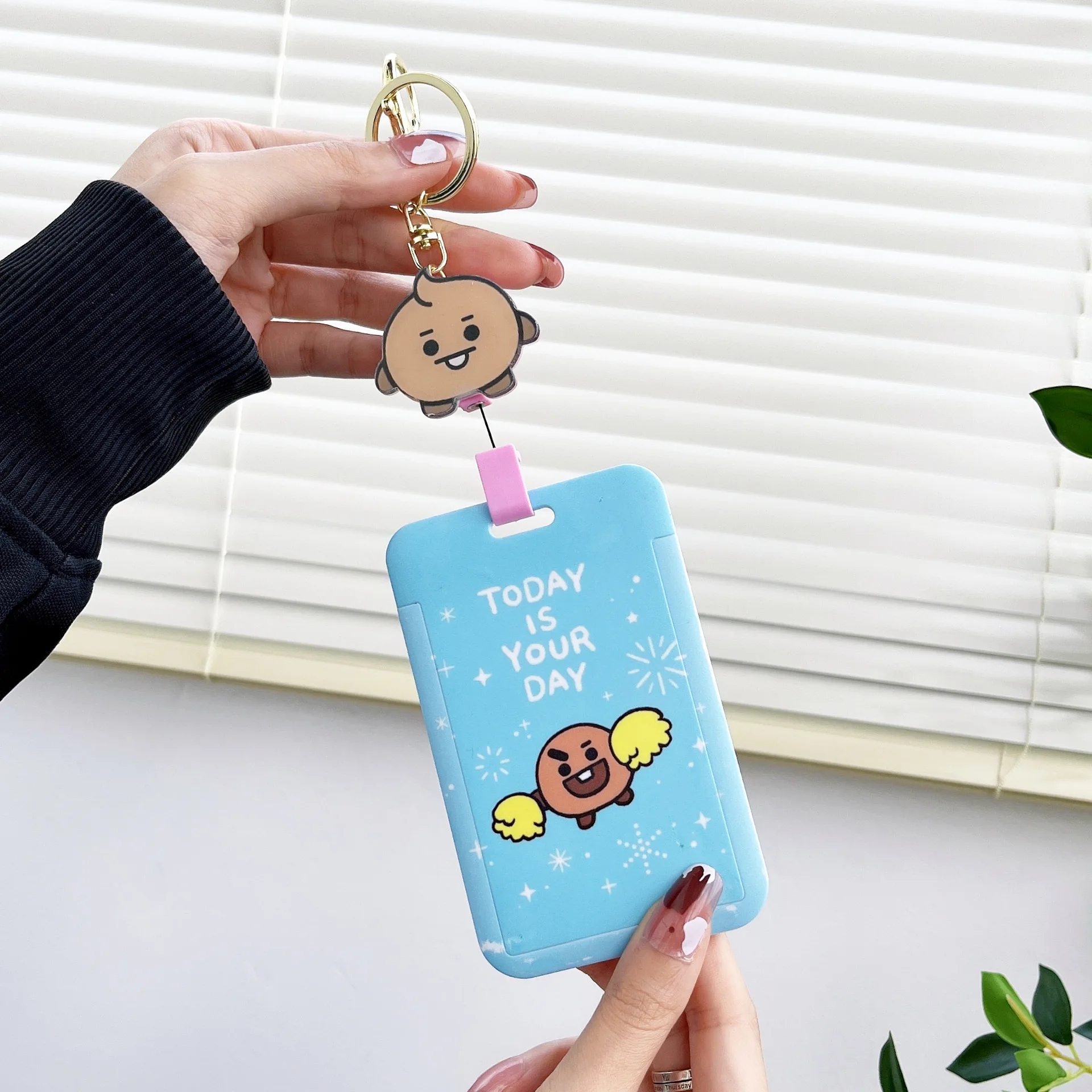 BT21 Card Holder for Campus Card Protection, Transportation Storage, Cute Puppy, Work Card, Backpack Pendant, LINE FRIENDS view 6