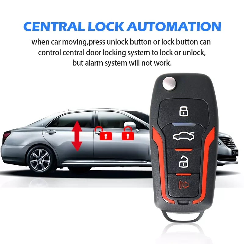 SPY Universal Bluetooth App One Way Remote Control Passive Keys PKE Auto Security Car Alarm System
