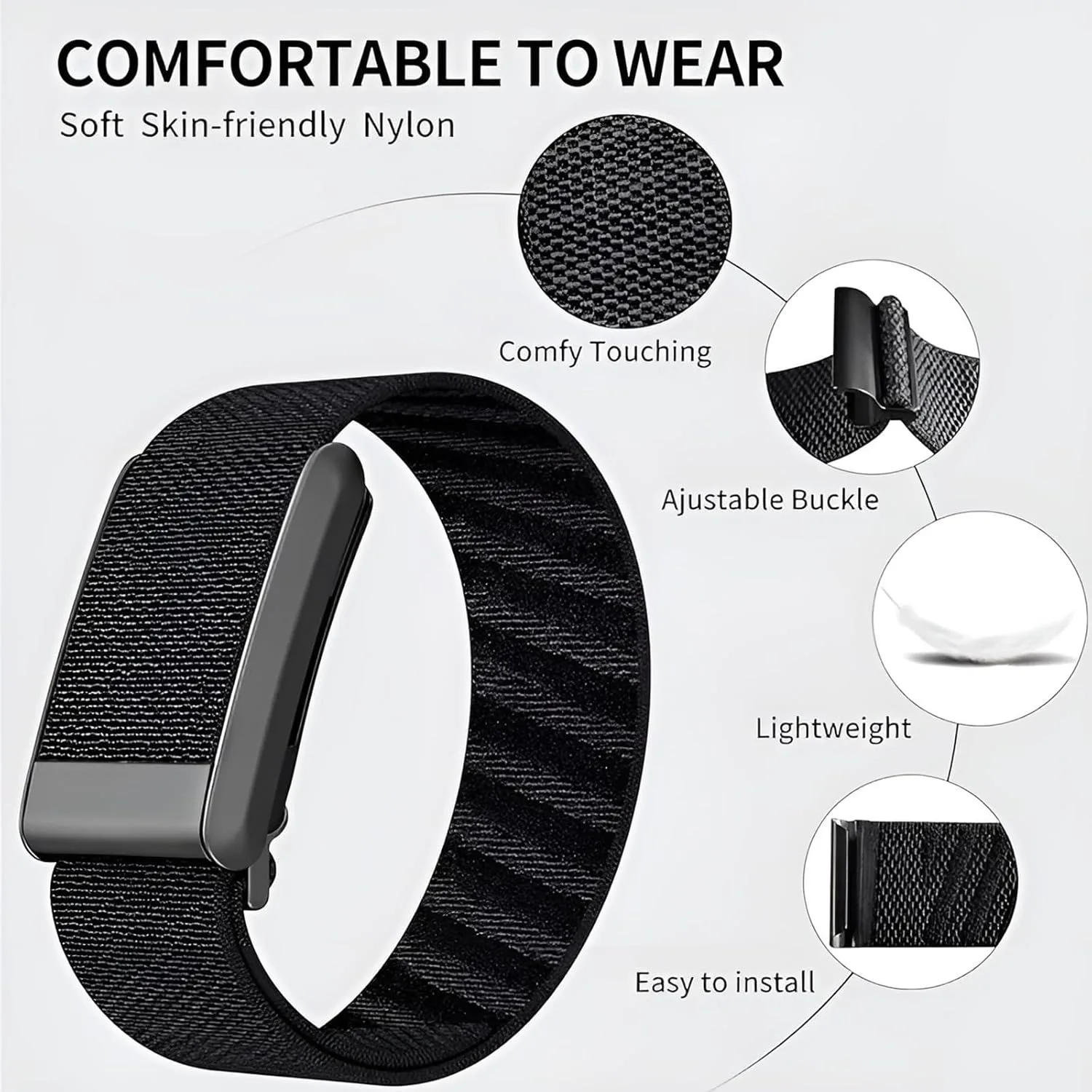 Replacement Nylon Watch Strap Wear Resist Watch Band Multi-Purpose Nylon Wristband Strap for WHOOP 5.0/MG SportFlex Accessories
