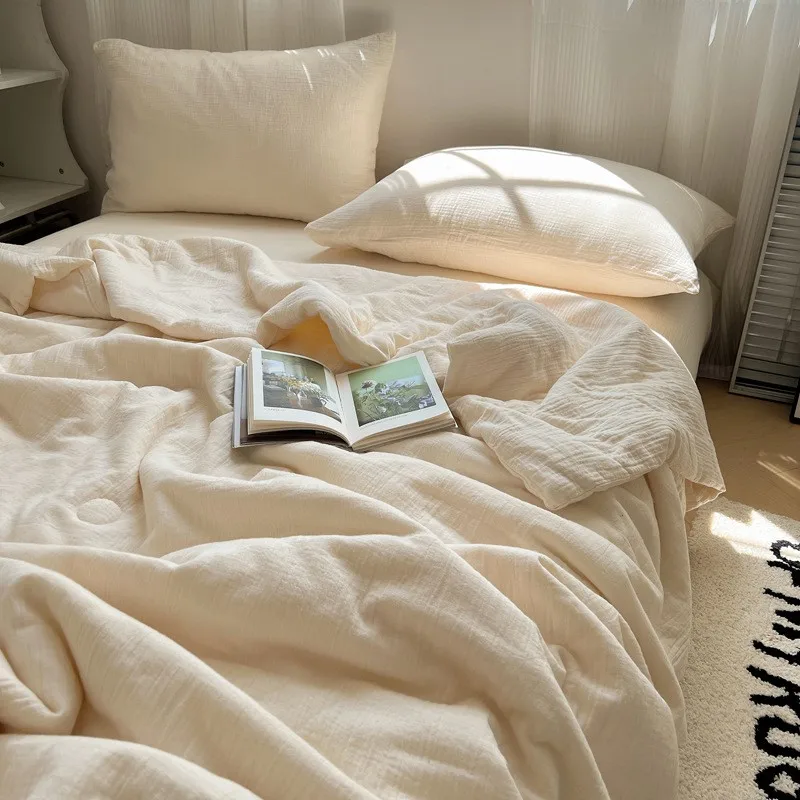 النسخة الكورية من الدانتيل لحاف صيفي رائع، قطن قابل للغسل، أوراق لحاف صيفية قابلة للغسل في الغسالة، لحاف مكيف لشخصين #2