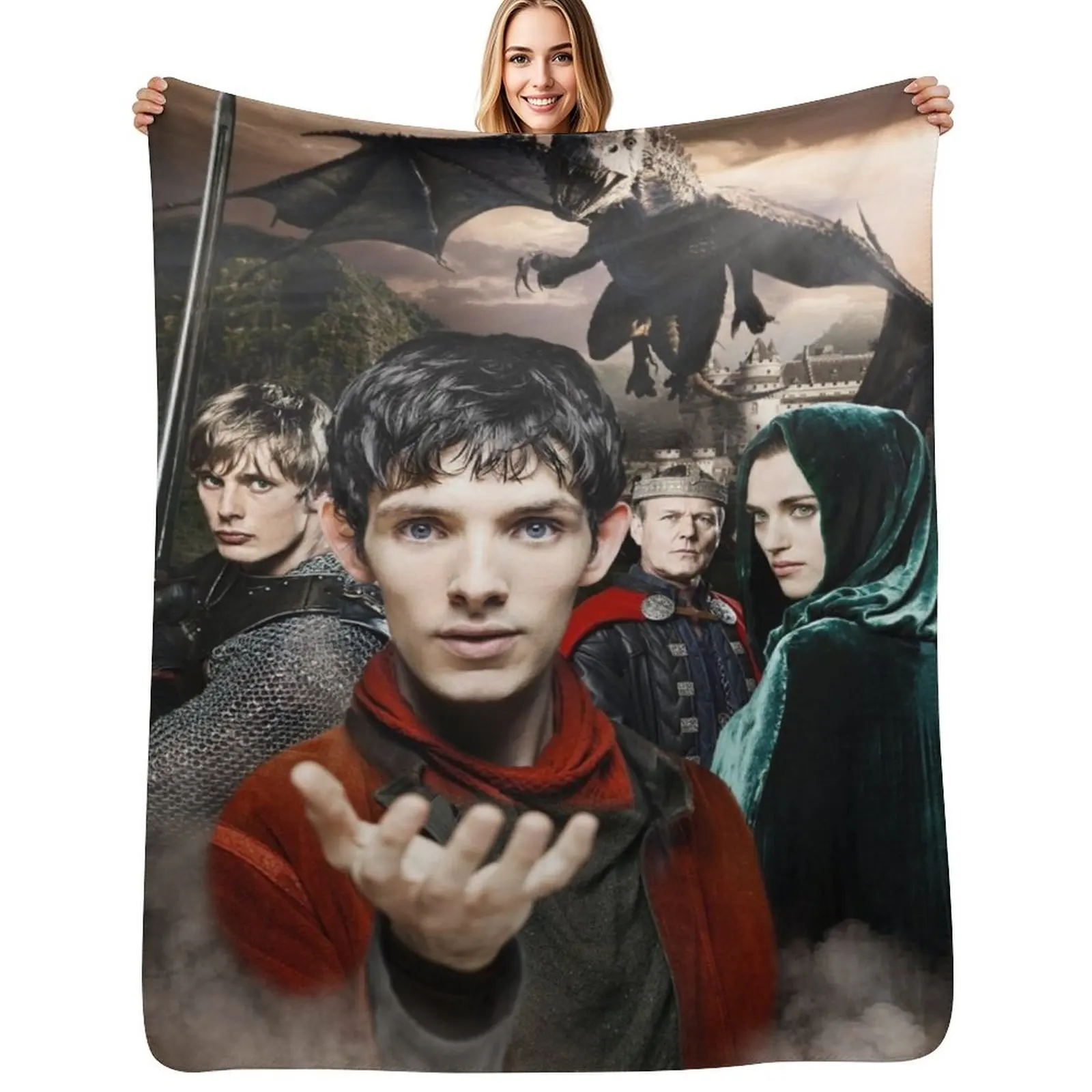 

Merlin Throw Blanket Hairy for winter Plaid on the sofa Hairys Blankets