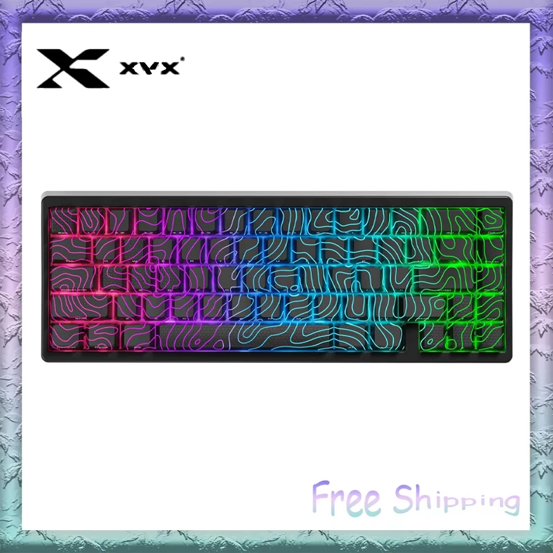 

Xvx M67 механическая прокладка для клавиатуры, проводная эргономичная RGB светодиодная подсветка Imd, индивидуальные колпачки для клавиш, игровая клавиатура для ПК, геймера, аксессуары для ноутбука