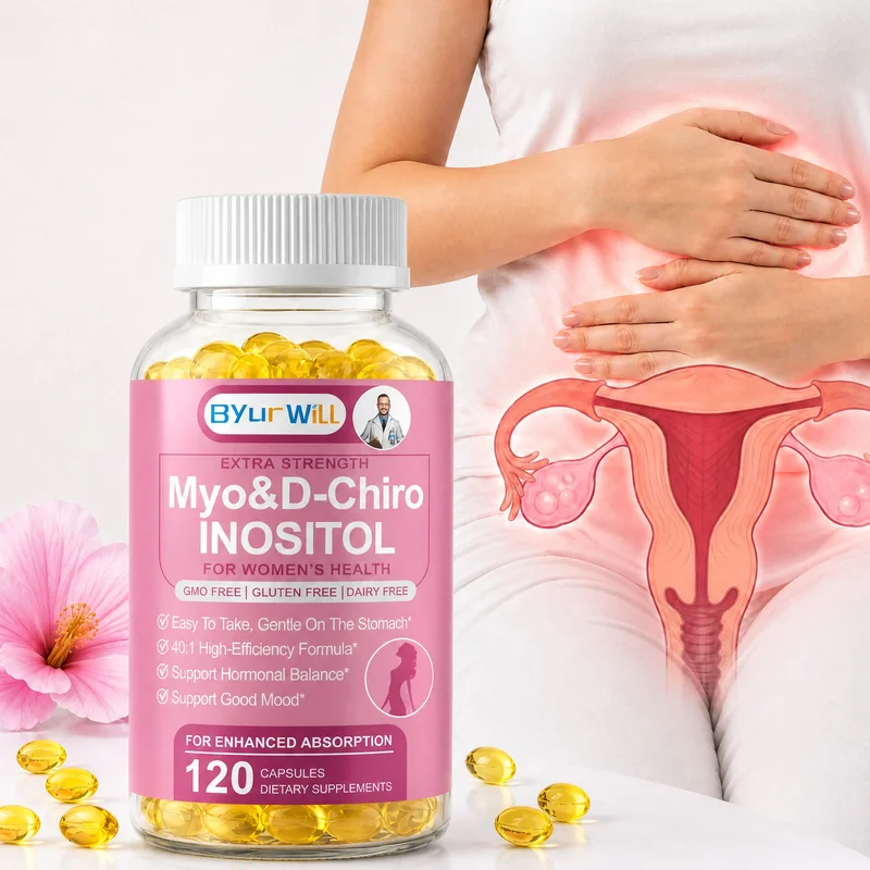 Myo-Inositol & D-Chiro Inositol for Hormone Balance for Women, 40:1 Ratio, Ovarian Health & Menstrual Cycle Support, Omega 3
